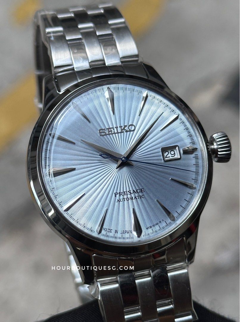 Brand New Seiko Presage Sky Blue Dial Automatic Dress Watch SARY161