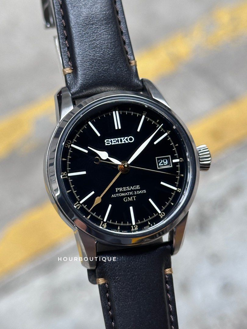 Brand New Seiko Presage Urushi Dial Automatic GMT Mens Dress Watch SARH001 SPB447J1
