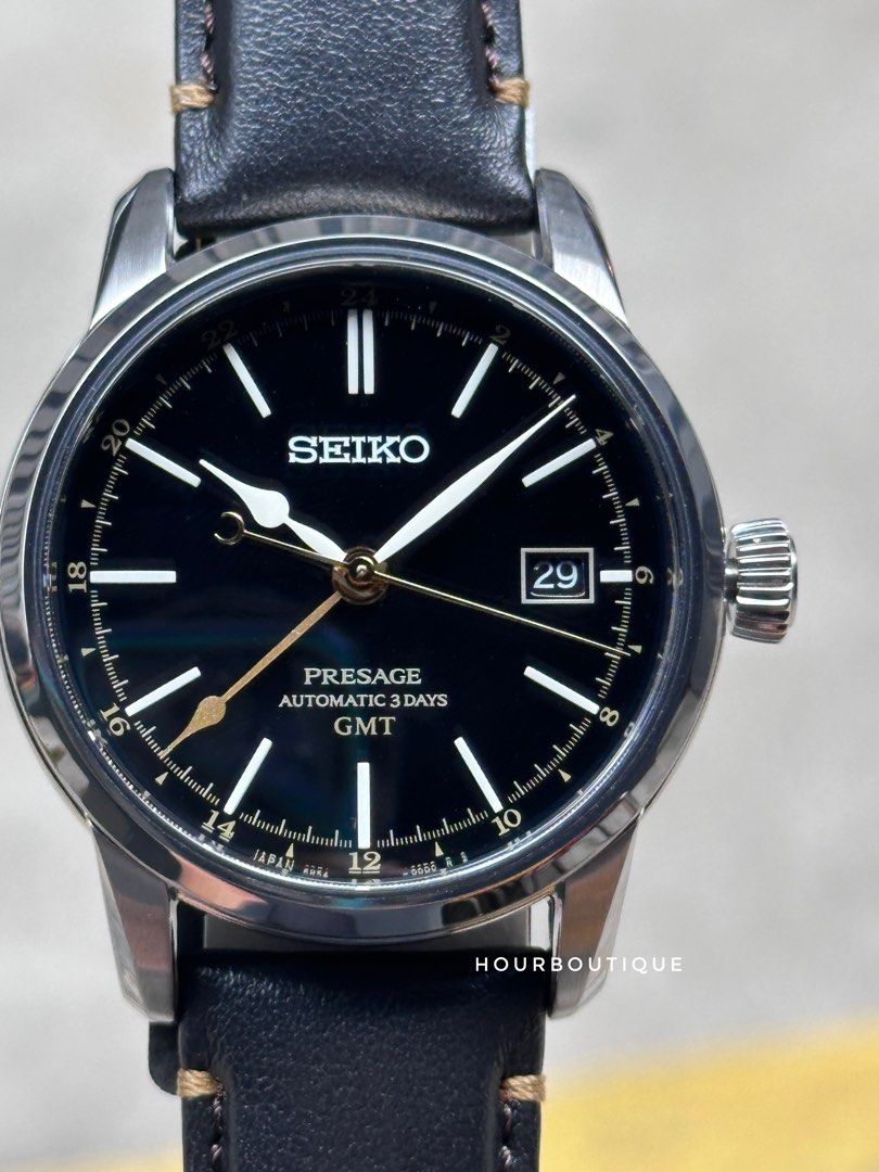 Brand New Seiko Presage Urushi Dial Automatic GMT Mens Dress Watch SARH001 SPB447J1