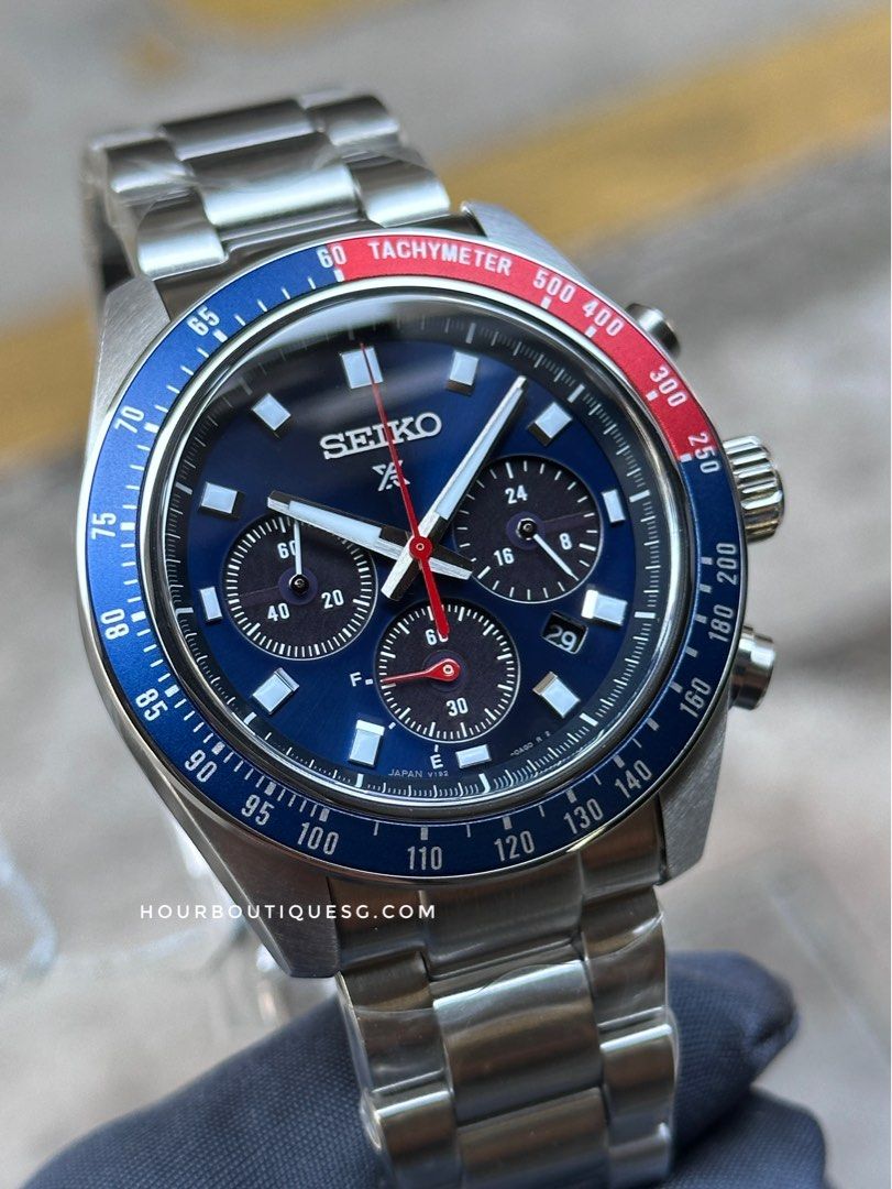Brand New Seiko Prospex SpeedTimer Pepsi Solar Chronograph SBDL097