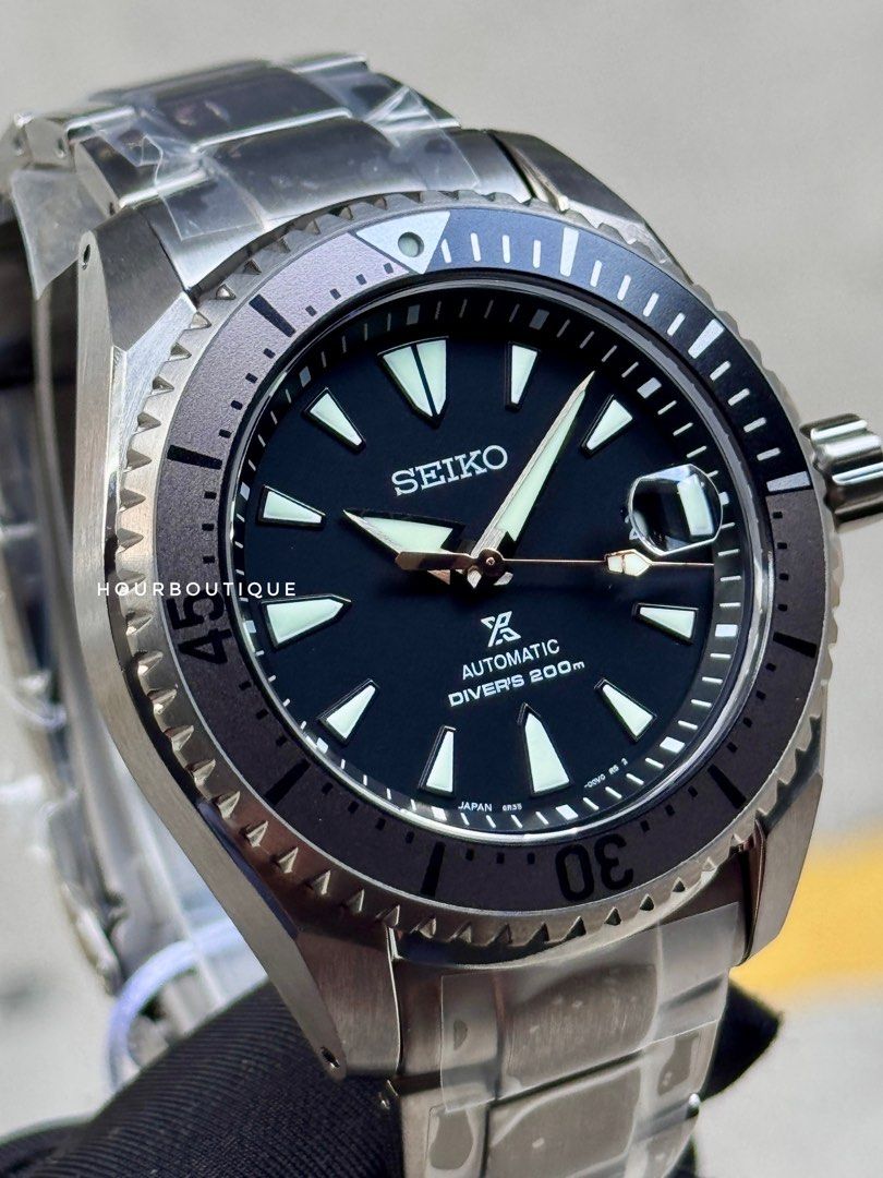 Brand New Seiko Prospex Titanium Shogun Black Dial Automatic Divers Watch SPB189J1