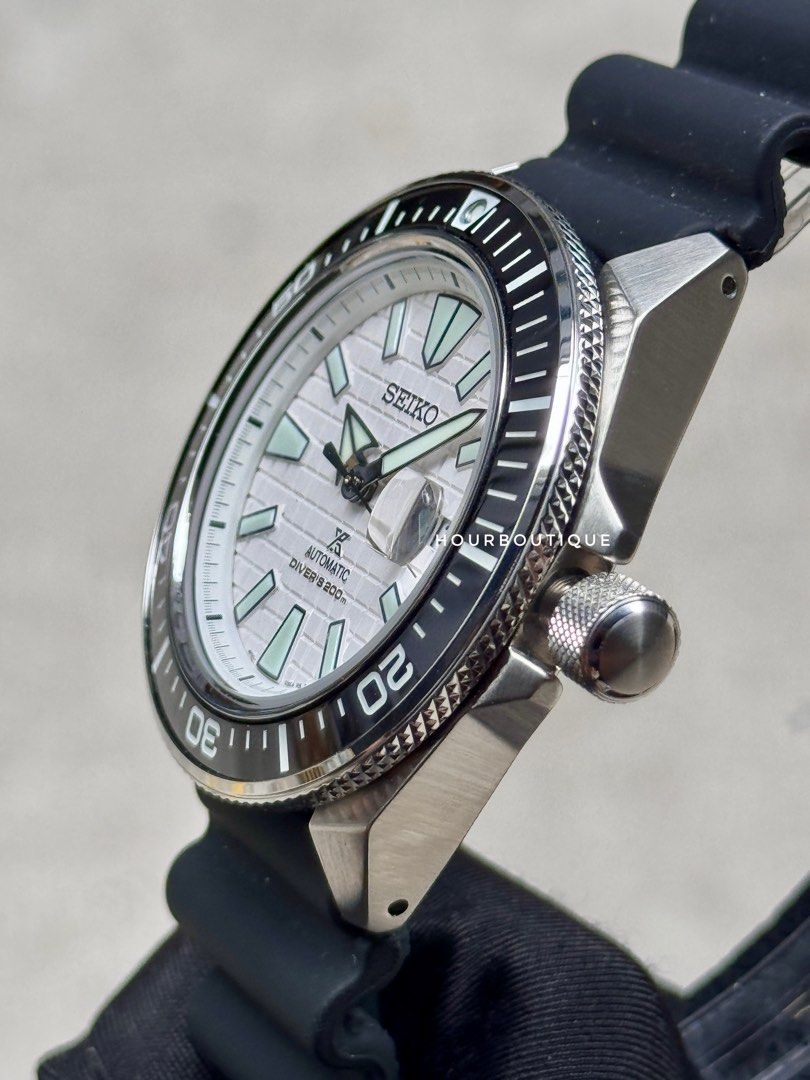 Brand New Seiko Prospex White Waffle Dial Samurai, Automatic Divers Watch SRPE37K1