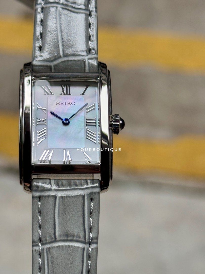 Brand New Seiko Rectangular White Dial Quartz Watch SWR099P1 S$268