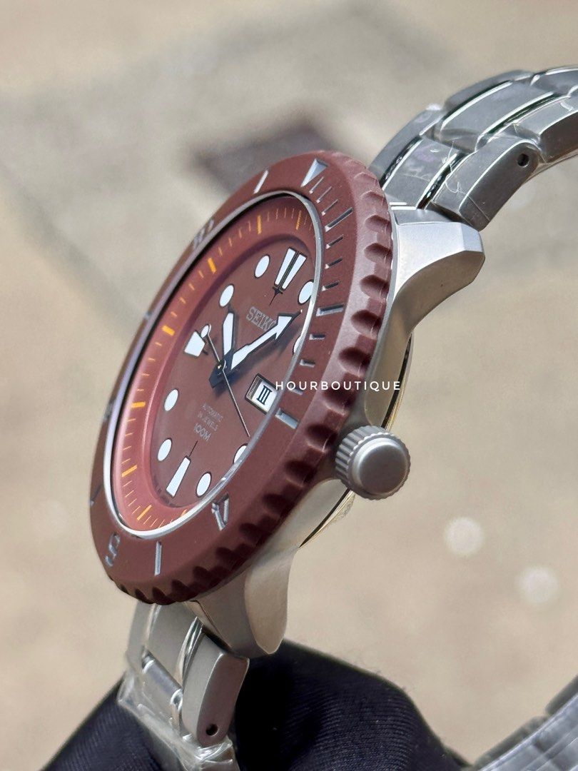 Brand New Seiko Save The Sea Special Edition Automatic Brown Cookie Dial Watch SRPA45J1
