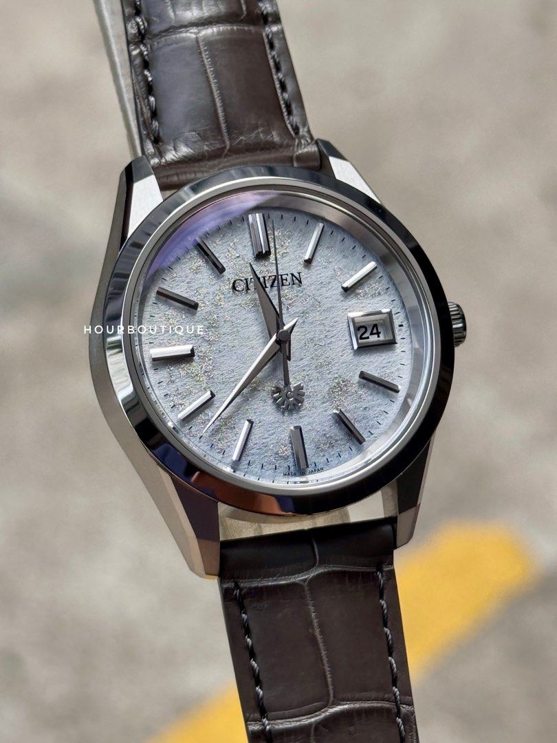 Brand New The Citizen “ Early Winter Morning “ Washi Paper Sial , Perpetual Calendar Eco-Drive Watch AQ4100-22A
