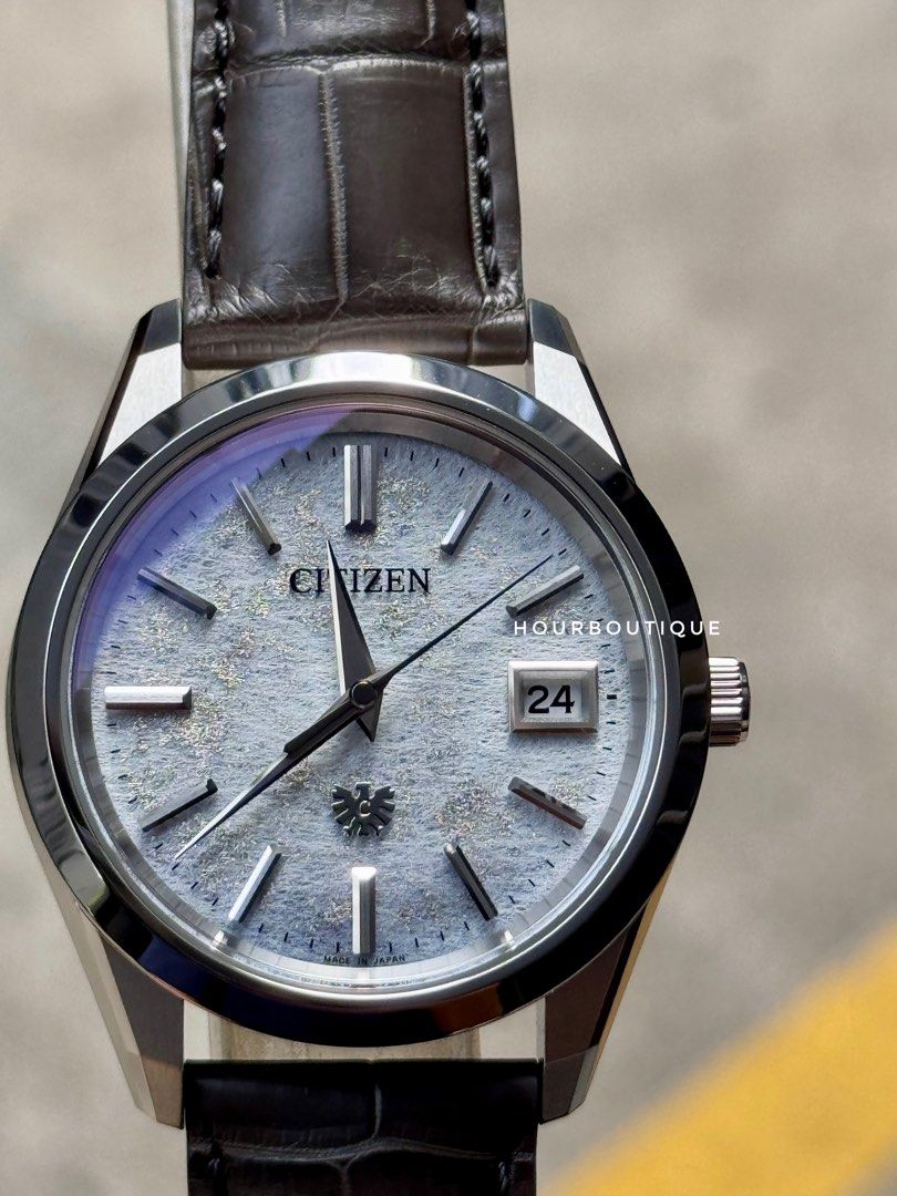 Brand New The Citizen “ Early Winter Morning “ Washi Paper Sial , Perpetual Calendar Eco-Drive Watch AQ4100-22A