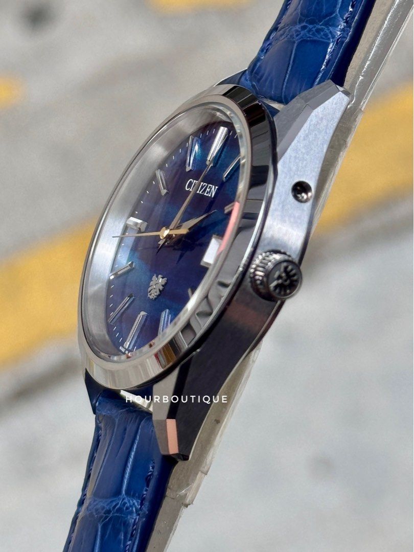 Brand New The Citizen Summer Night Blue Washi Paper Dial, Perpetual Calendar Eco-Drive AQ4100-22L