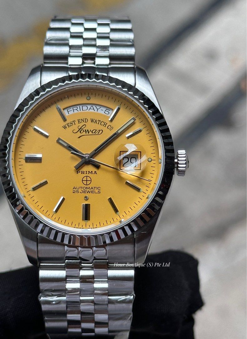 Brand New Westend Watch Co.41mm Yellow Dial Swiss Made Automatic Watch
