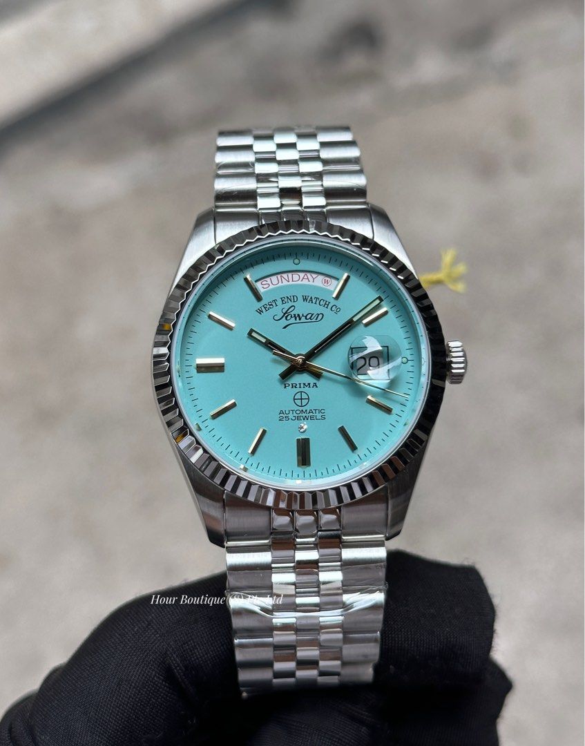 Brand New WestEnd Watch Co. Turquoise Blue Dial 41mm Swiss Made Automatic Watch