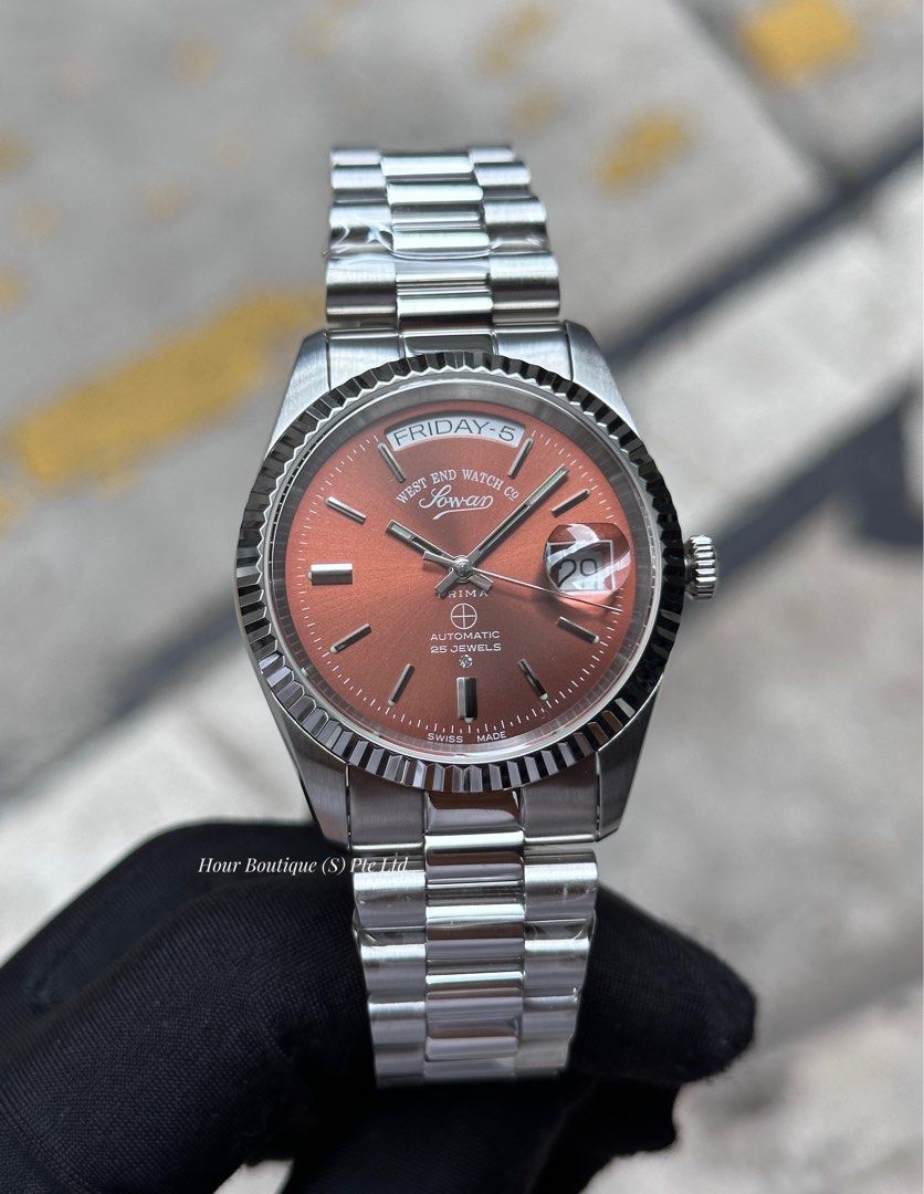 Brand New WESTEND Watch Company Brown Sunray Dial Swiss Made Automatic Watch