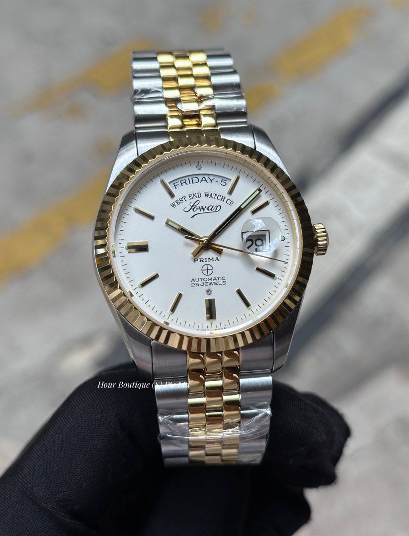 Brand New WESTEND Watch Company White Dial two Tone 41mm Swiss Made Automatic Watch