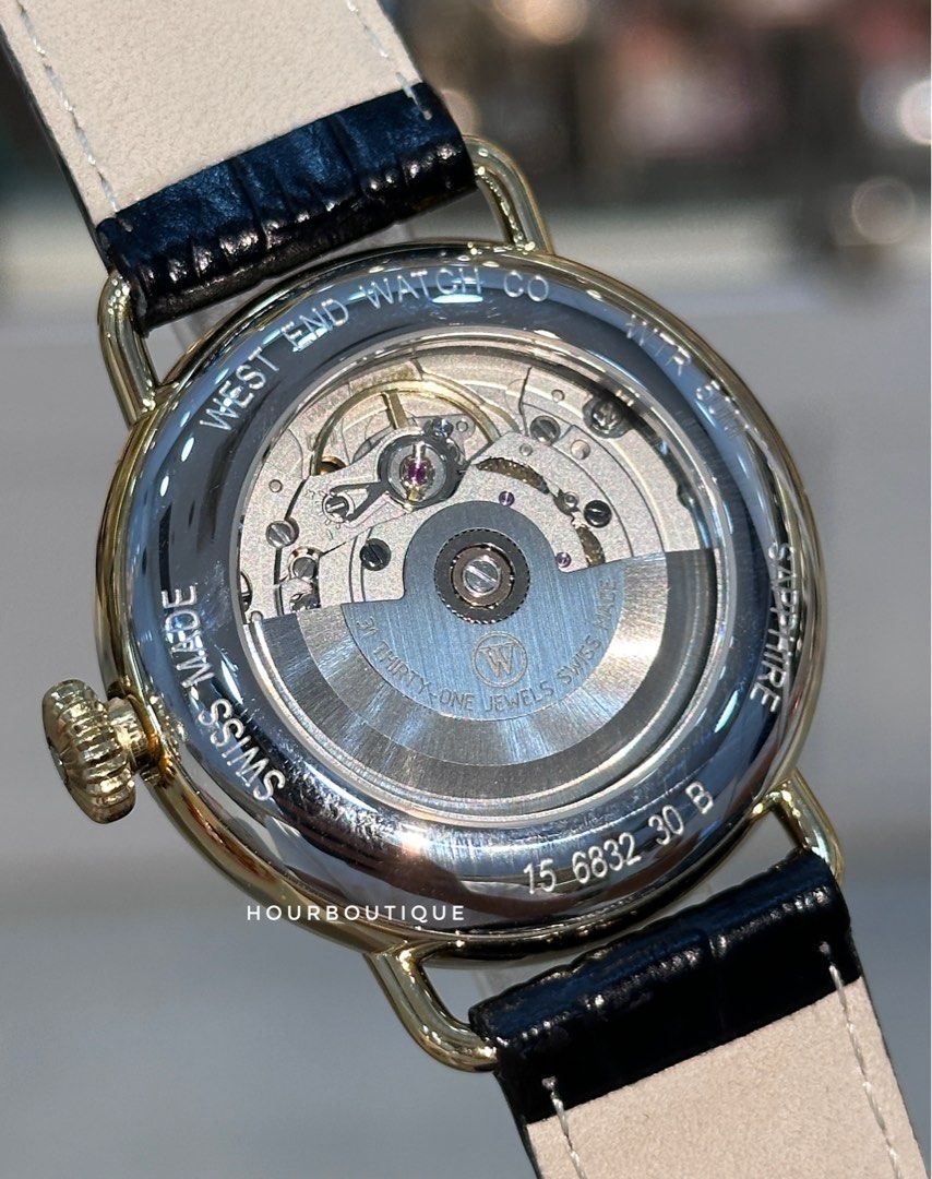 Brand New WESTEND Watch Company PVd Gold Case Black Dial Swiss Made Mens Automatic Watch