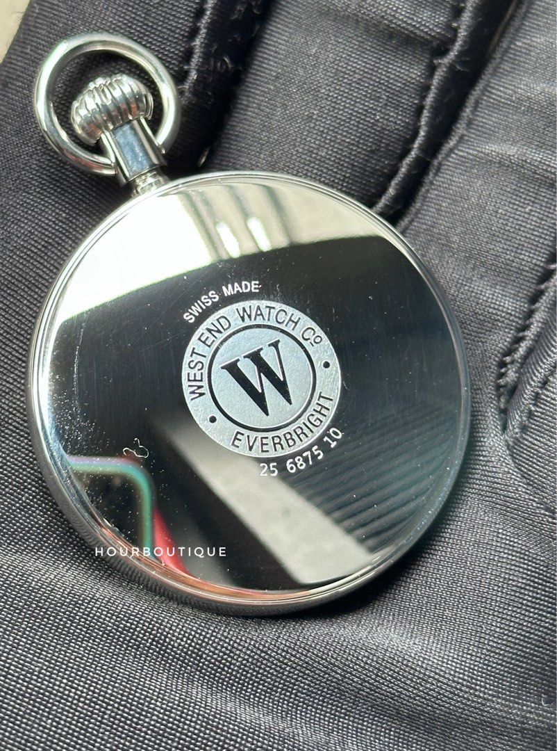 Brand New WestEnd Watch Company White Dial Swiss Made Quartz Pocket Watch