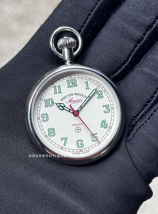 Brand New WestEnd Watch Company White Dial Swiss Made Quartz Pocket Watch