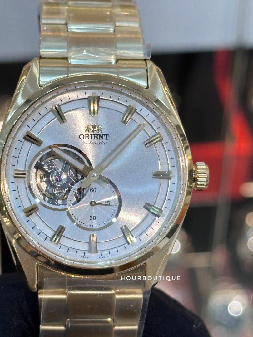 Brand New Orient Open Heart PVD Gold Case Mens Automatic Watch RA-AR0007S