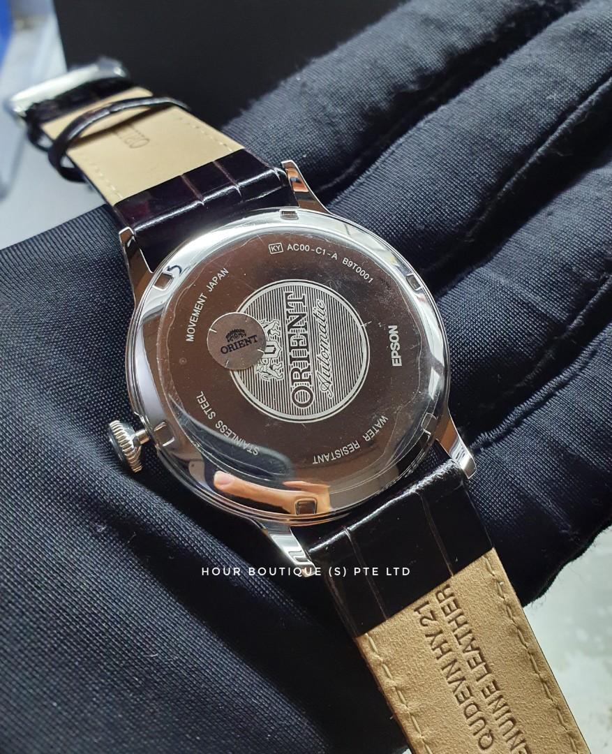 Brand New 100% Authentic Orient Bambino White Dial Rose Gold Index Men's Automatic Dress Watch AC00008W
