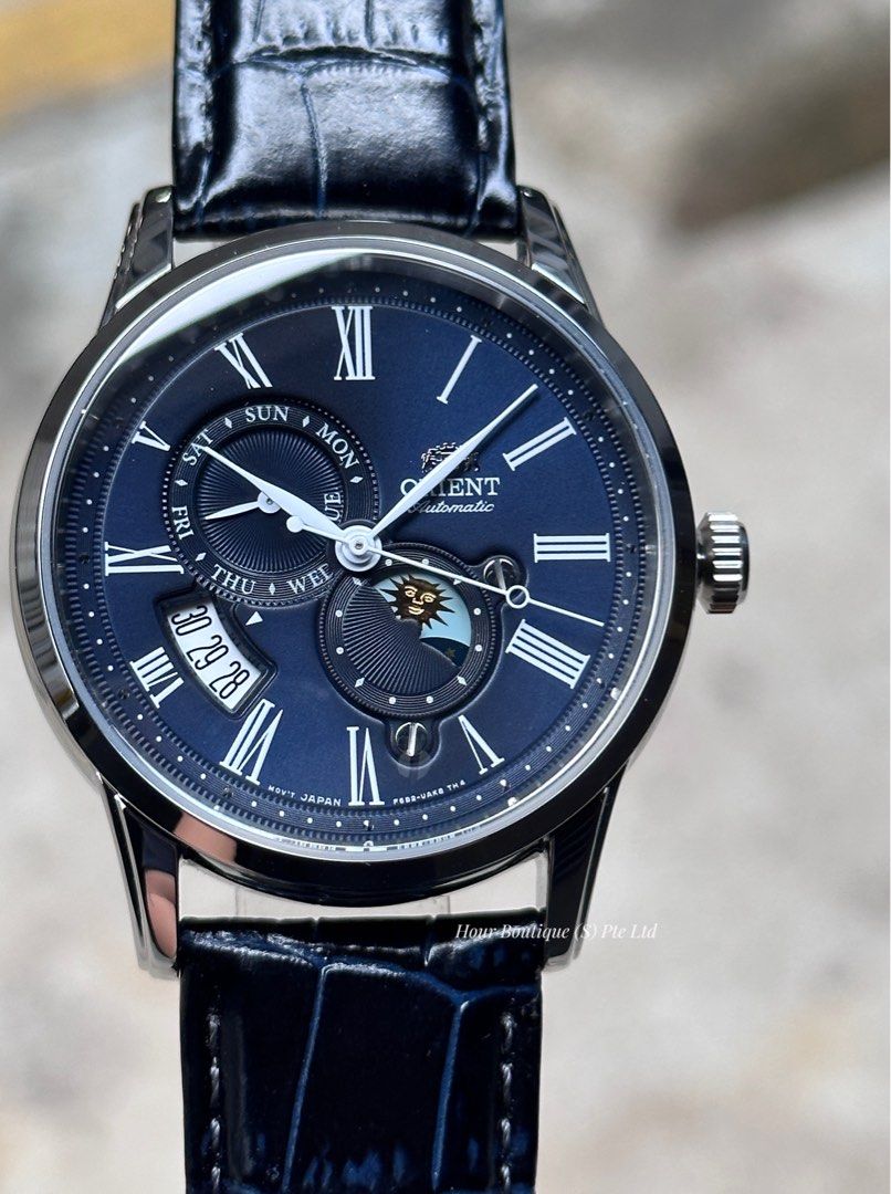 Brand New Orient Sun & Moon Sapphire Crystal Automatic Watch RA-AK0011D
