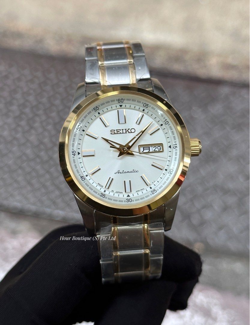 Brand New Seiko Presage Two Tone White Dial Automatic Watch SARV004