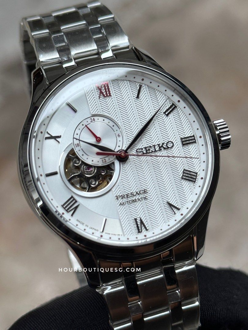 Brand New Seiko Presage Zen Garden White Roman Dial Automatic Watch SARY203
