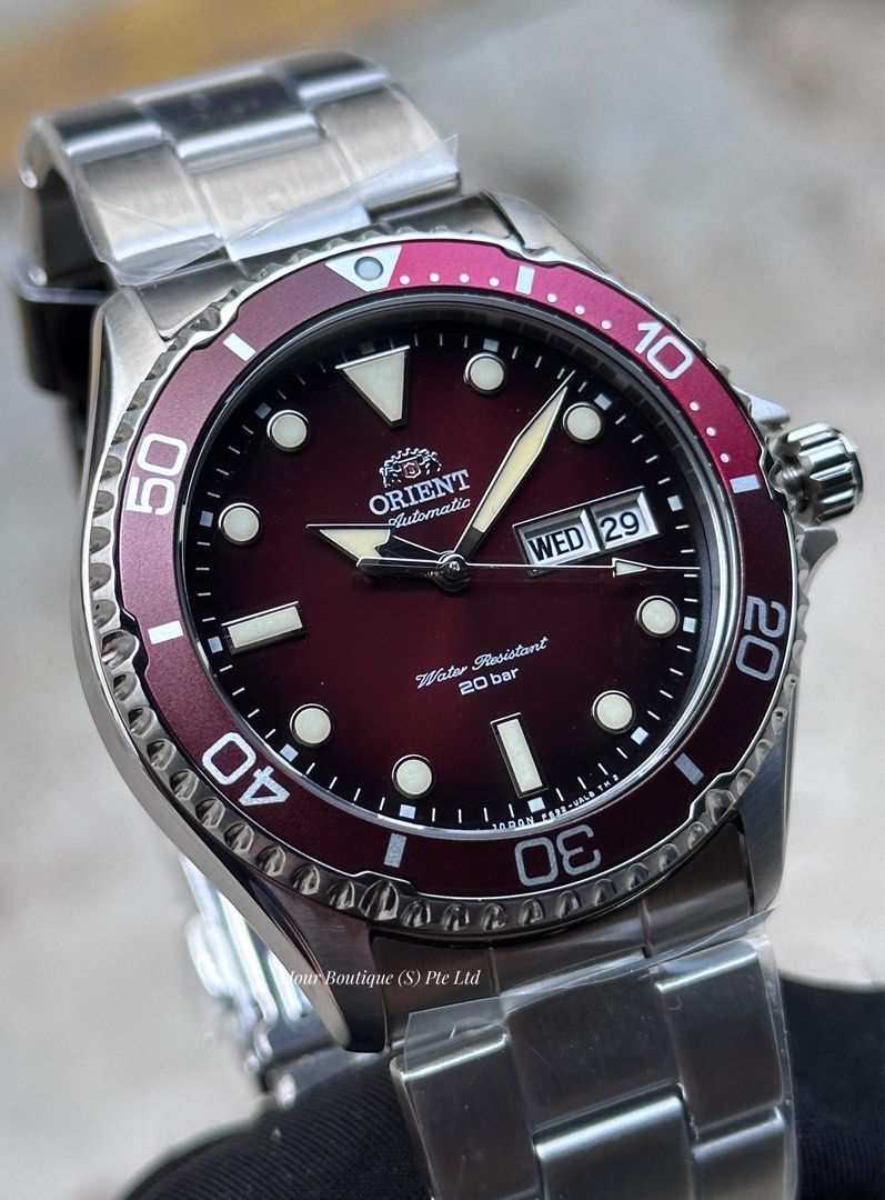 Orient Kamasu Red Dial Sapphire Crystal, Automatic Divers Watch RA-AA0814R