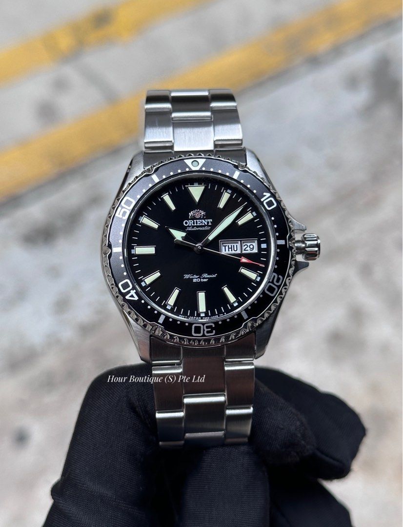 Orient Kamatsu Mako 3 Black Dial Men's Automatic Divers Watch RA-AA0001B
