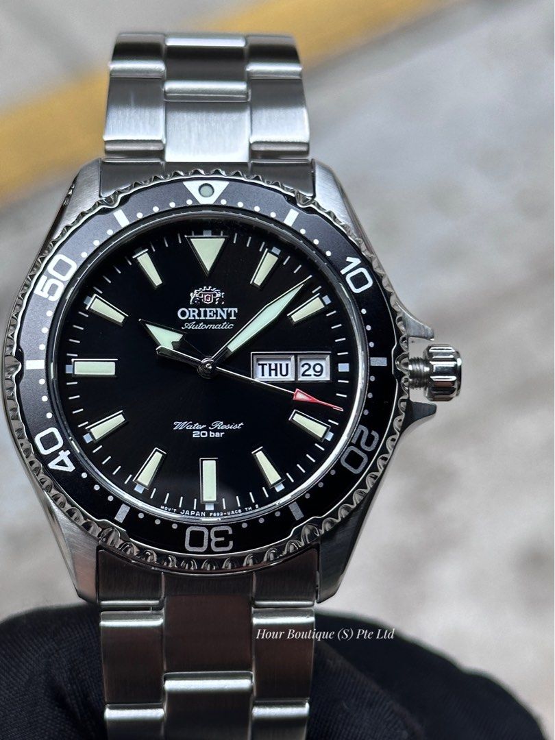 Orient Kamatsu Mako 3 Black Dial Men's Automatic Divers Watch RA-AA0001B