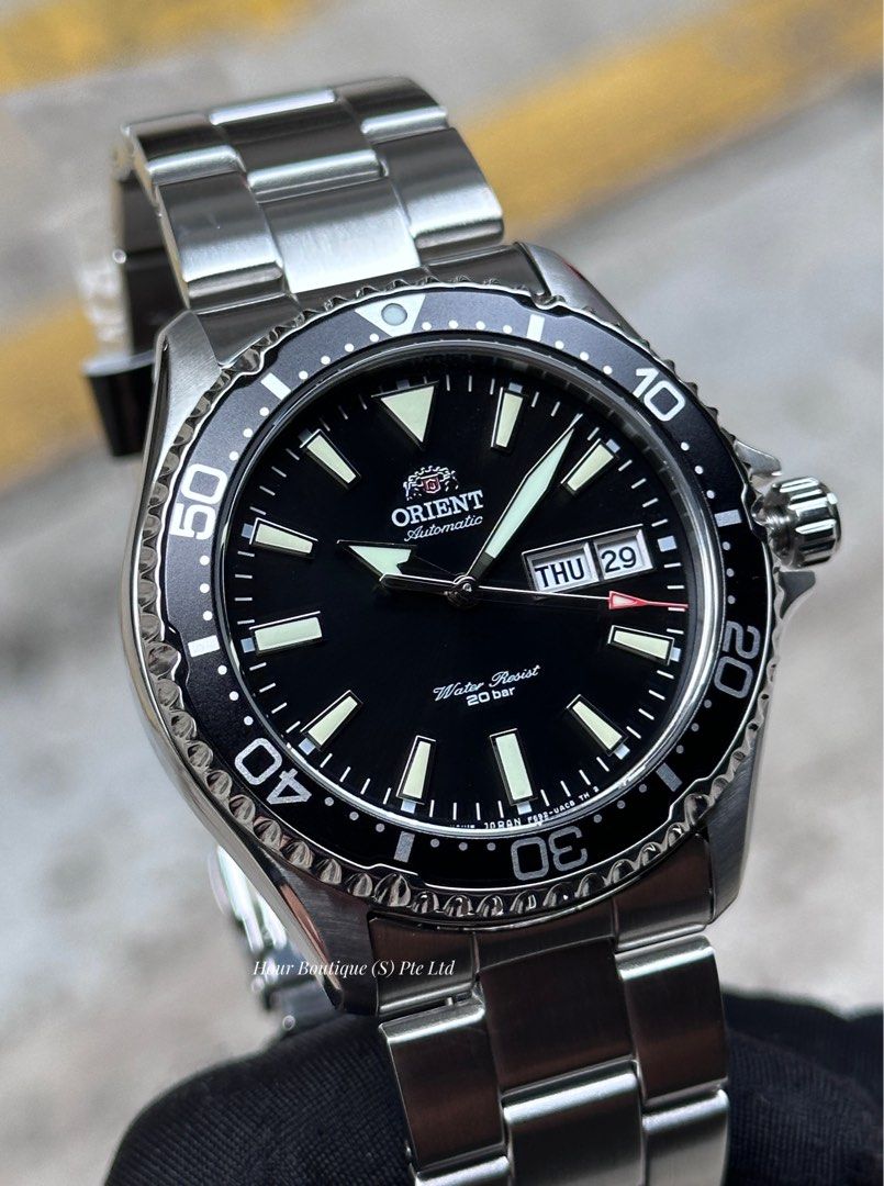 Orient Kamatsu Mako 3 Black Dial Men's Automatic Divers Watch RA-AA0001B