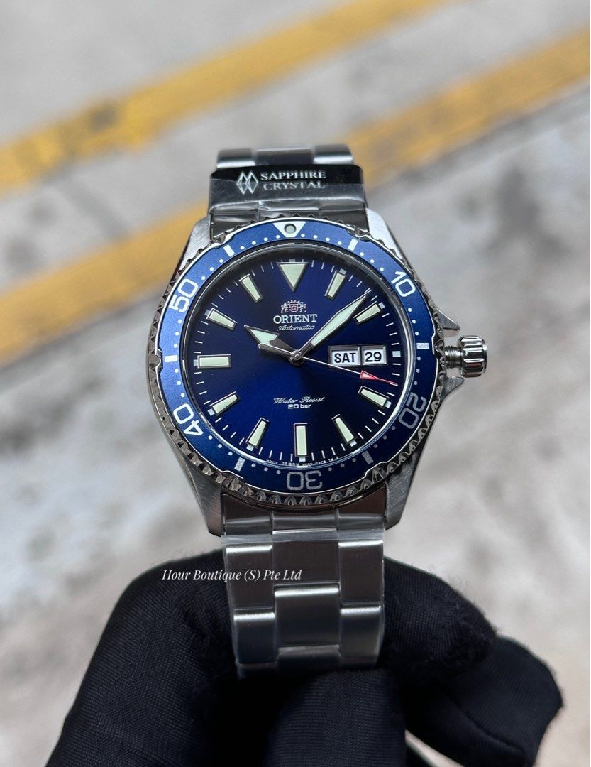Orient Kamatsu Mako 3 Blue Dial Mens Automatic Divers Watch RA-AA0002L