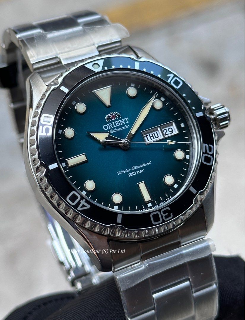 Orient Latest Kamasu Graduation Green Dial with Vintage Lume Automatic Divers RA-AA0811E