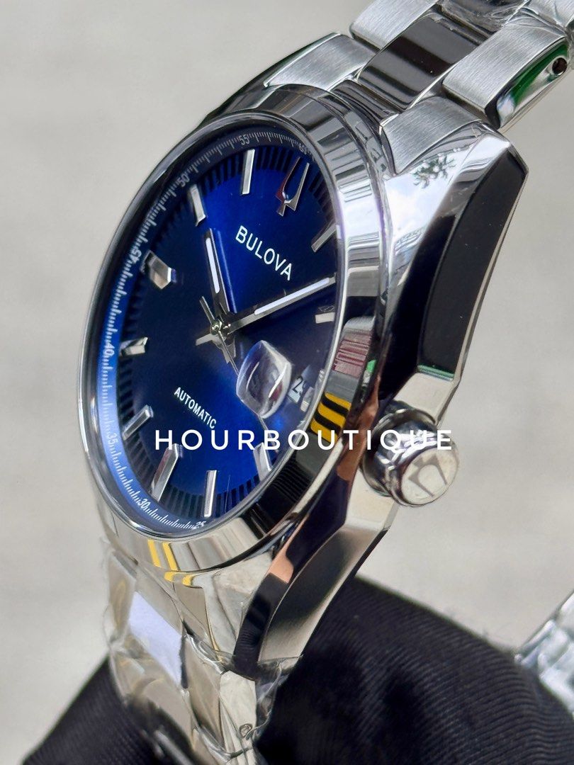 Brand New Bulova Classic Surveyor Dark Blue Dial Automatic Watch 96B436