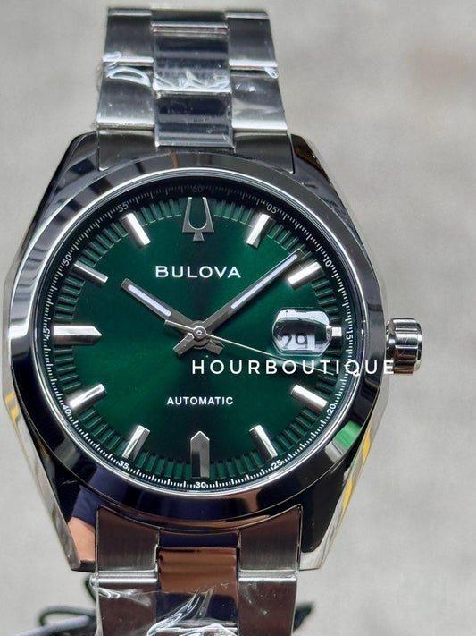 Brand New Bulova Classic Surveyor Forest Green Dial Automatic Watch 96B429