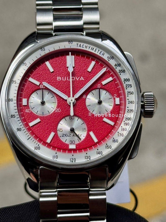Brand New Bulova Lunar Pilot Blood Moon Precision Quartz Chronograph Watch