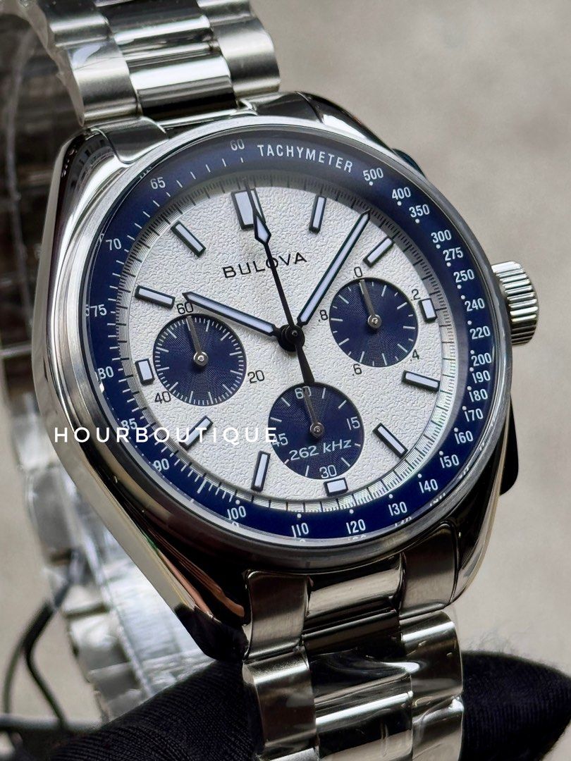 Brand New Bulova Lunar Pilot White Dial 262khz Quartz Watch 98K112