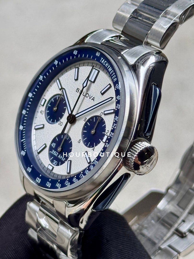 Brand New Bulova Lunar Pilot White Dial 262khz Quartz Watch 98K112