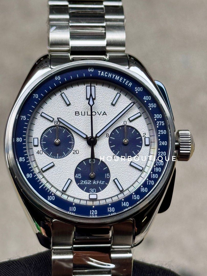 Brand New Bulova Lunar Pilot White Dial 262khz Quartz Watch 98K112