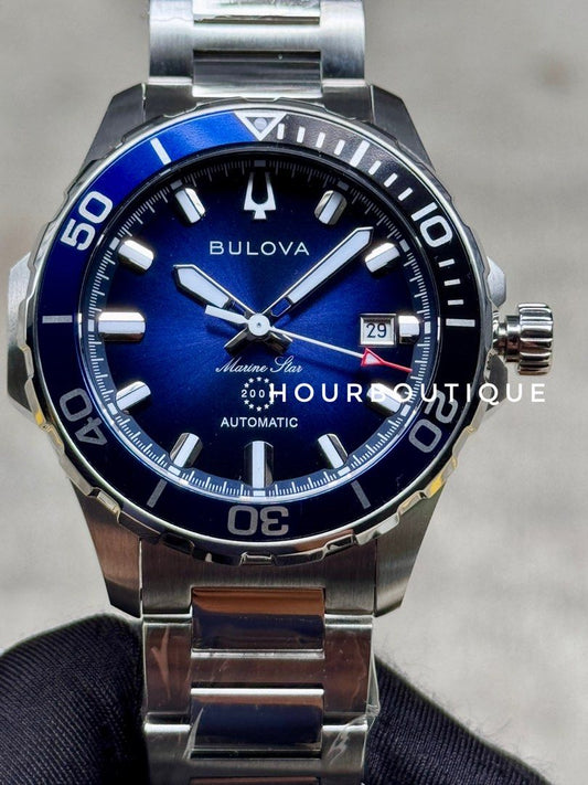 Brand New Bulova Marine Star Blue Dial Automatic Divers Watch 98B466