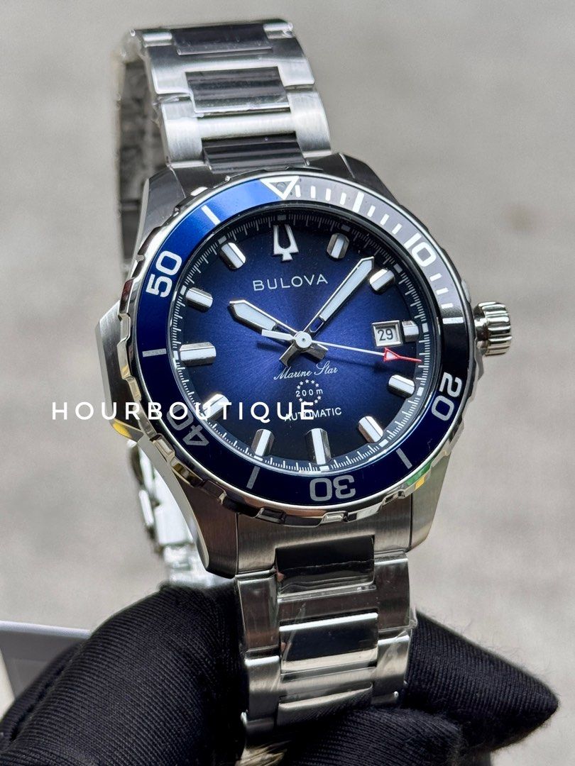 Brand New Bulova Marine Star Blue Dial Automatic Divers Watch 98B466