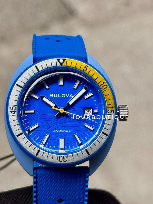 Brand New Bulova Snorkel Blue Tang Fish Quartz Watch 98B445