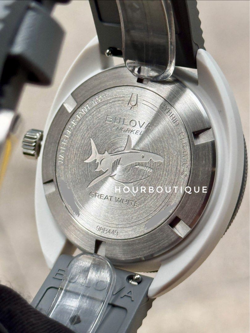 Brand New Bulova Snorkel Great White Shark Quartz Watch 98B449