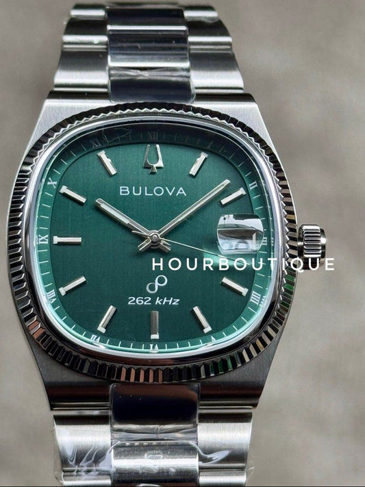 Brand New Bulova Super Seville Green Dial Precisionist Sweeping Hands Quartz Watch 96B439