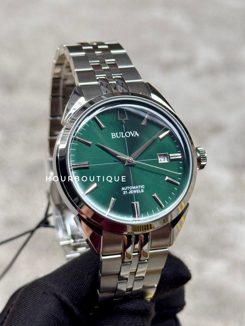 Brand New Bulova Sutton Green Dial Automatic Classic Watch 96B424