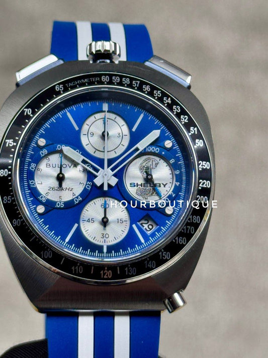 Brand New Bulova X Shelby Cobra Chronograph 262khz Quartz Watch 98B452