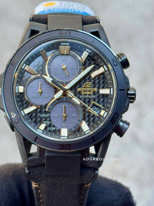 Brand New Casio EdiFice 50th Anniversary Solar Powered Carbon Fibre Dial Watch EFS-S640ZA-1A