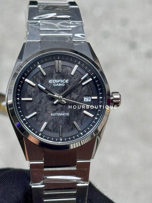 Brand New Casio Edifice Black Carbon Dial Automatic Watch EFK-110D-1