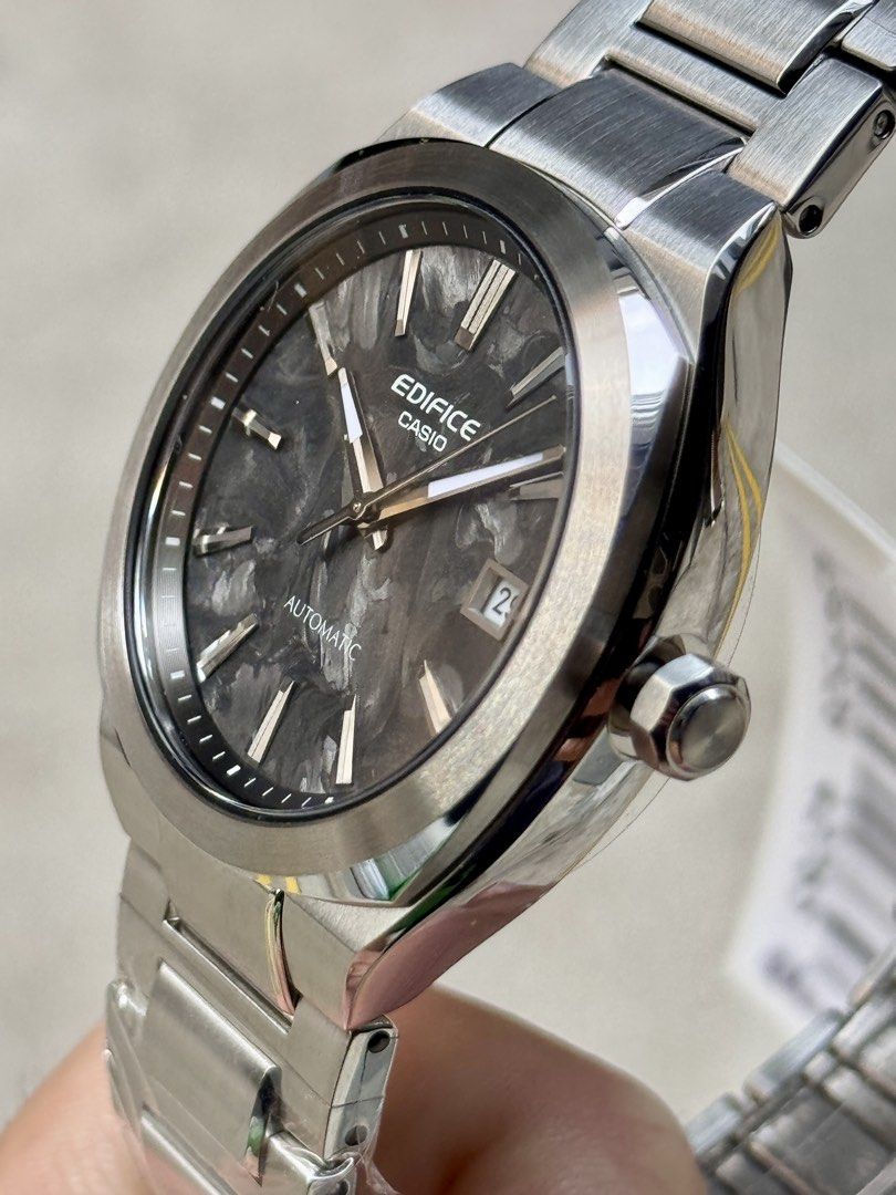 Brand New Casio Edifice Black Forged Carbon Dial Automatic Watch EFK-200CD-1