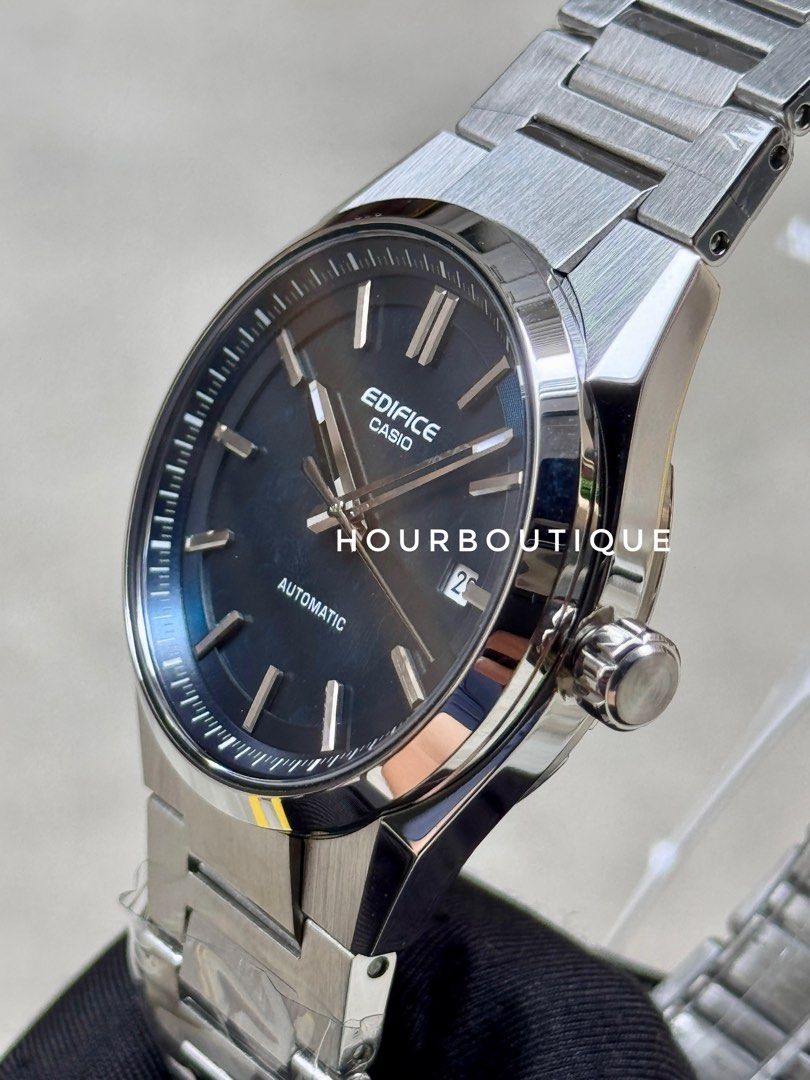 Brand New Casio Edifice Blue Textured Dial Automatic Watch EFK-110D-2A