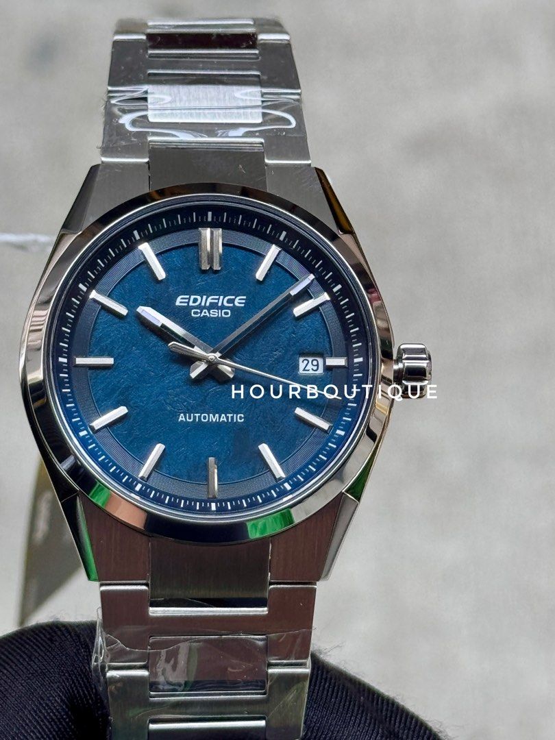 Brand New Casio Edifice Blue Textured Dial Automatic Watch EFK-110D-2A