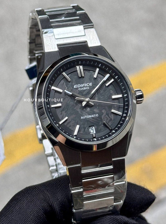 Brand New Casio Editice Forged Carbon Dial Automatic Watch