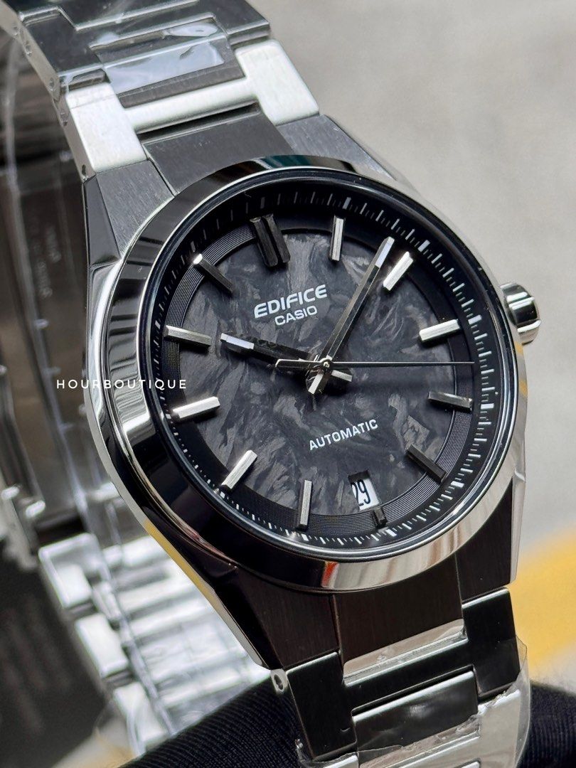 Brand New Casio Editice Forged Carbon Dial Automatic Watch