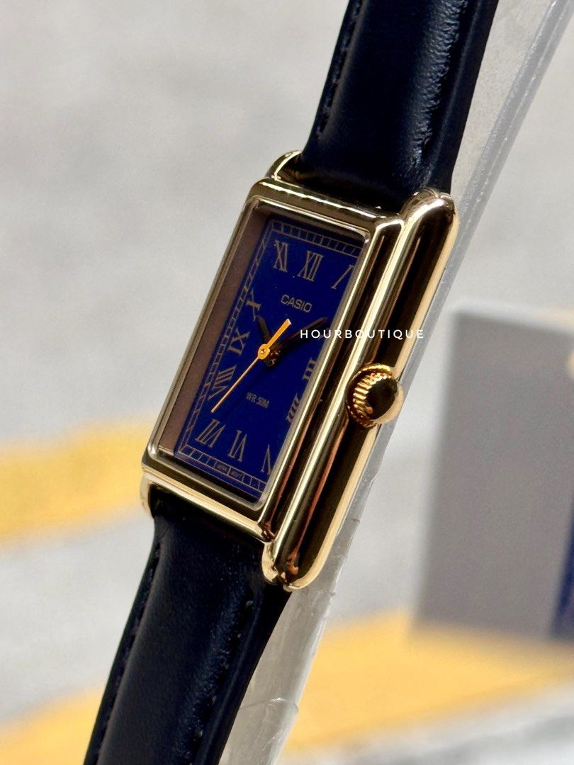 Brand New Casio Europe Exclusive Blue Dial Gold Case Quartz Watch LTP-B165GL-2B